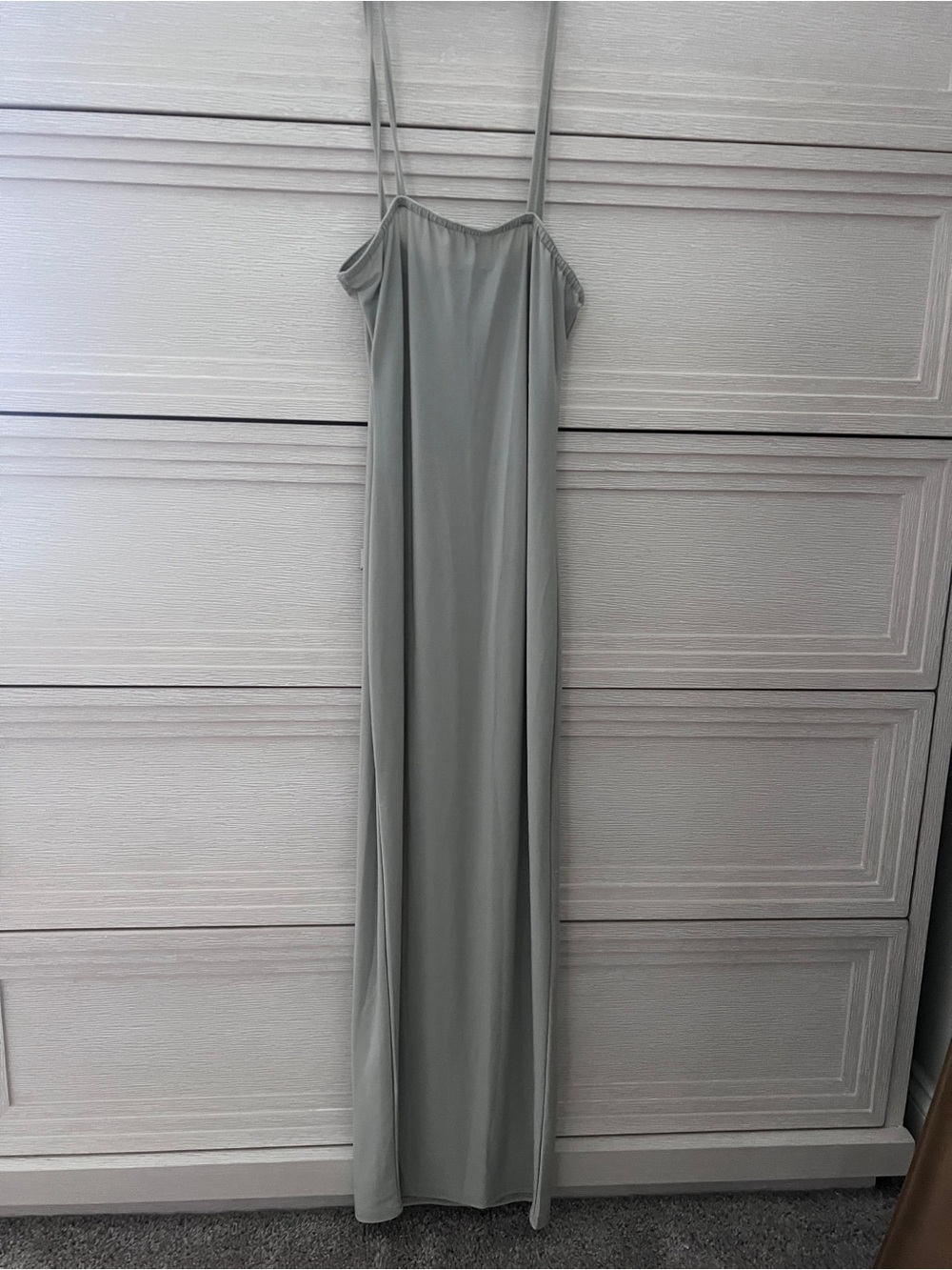 Boohoo Simple Midi Slip Dress with Thin Straps